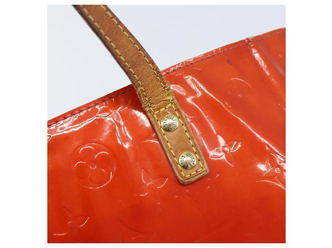 LOUIS VUITTON Monogram Vernis Reade PM Borsa a Mano Rossa M91088 LV Auth mr2154 Rosso - vista 10