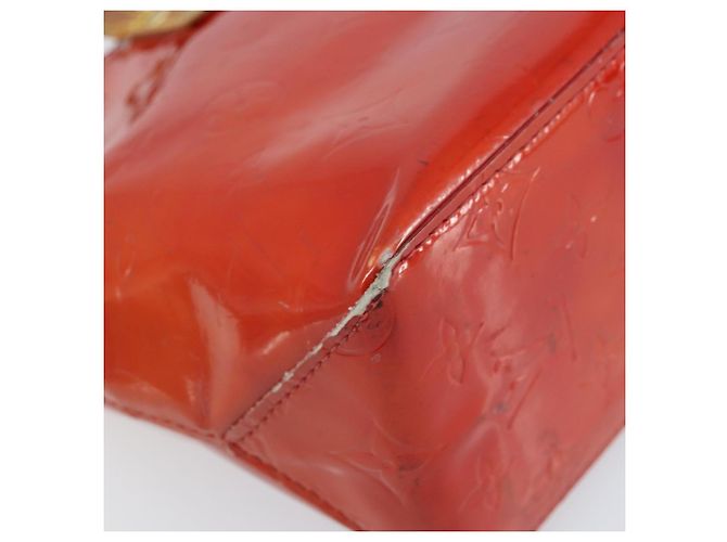 LOUIS VUITTON Monogram Vernis Reade PM Borsa a Mano Rossa M91088 LV Auth mr2154 Rosso - vista 15