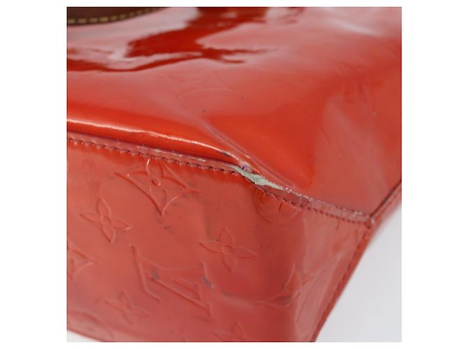 LOUIS VUITTON Monogram Vernis Reade PM Borsa a Mano Rossa M91088 LV Auth mr2154 Rosso - vista 16