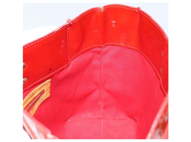LOUIS VUITTON Monogram Vernis Reade PM Borsa a Mano Rossa M91088 LV Auth mr2154 Rosso - vista 18