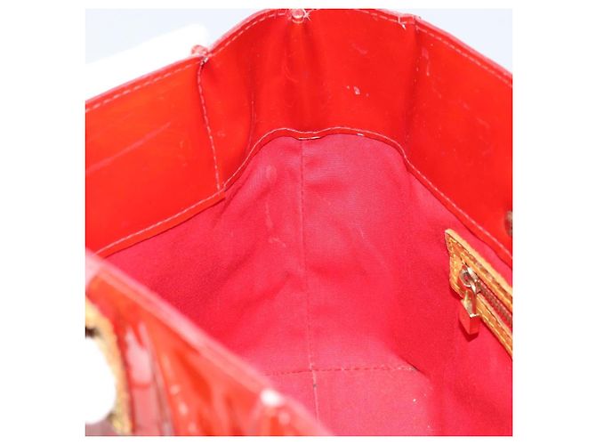 LOUIS VUITTON Monogram Vernis Reade PM Borsa a Mano Rossa M91088 LV Auth mr2154 Rosso - vista 19