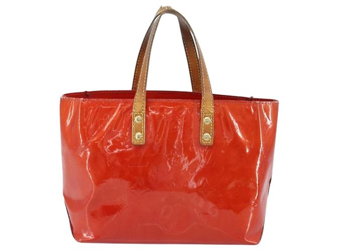 LOUIS VUITTON Monogram Vernis Reade PM Borsa a Mano Rossa M91088 LV Auth mr2154 Rosso - vista 2
