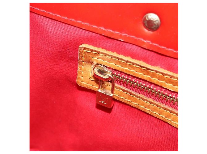 LOUIS VUITTON Monogram Vernis Reade PM Borsa a Mano Rossa M91088 LV Auth mr2154 Rosso - vista 20
