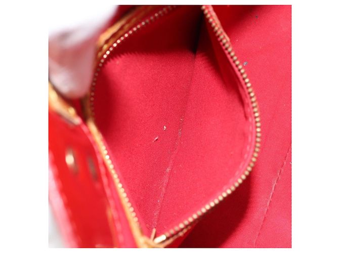LOUIS VUITTON Monogram Vernis Reade PM Borsa a Mano Rossa M91088 LV Auth mr2154 Rosso - vista 21