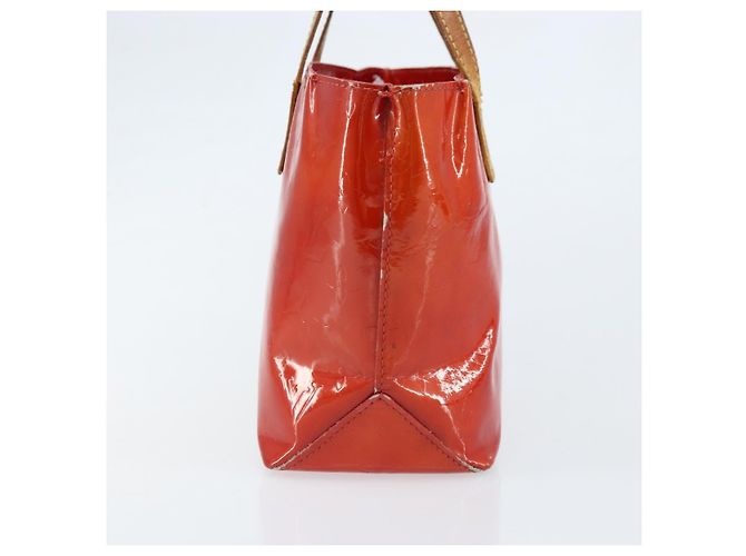 LOUIS VUITTON Monogram Vernis Reade PM Borsa a Mano Rossa M91088 LV Auth mr2154 Rosso - vista 4
