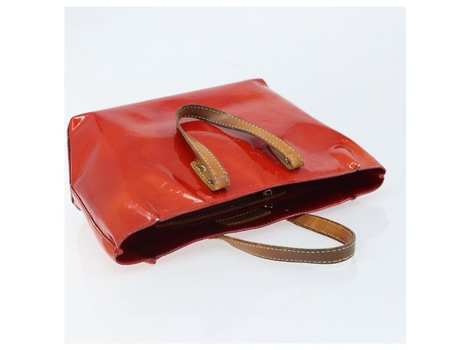 LOUIS VUITTON Monogram Vernis Reade PM Borsa a Mano Rossa M91088 LV Auth mr2154 Rosso - vista 6