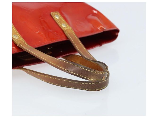 LOUIS VUITTON Monogram Vernis Reade PM Borsa a Mano Rossa M91088 LV Auth mr2154 Rosso - vista 7