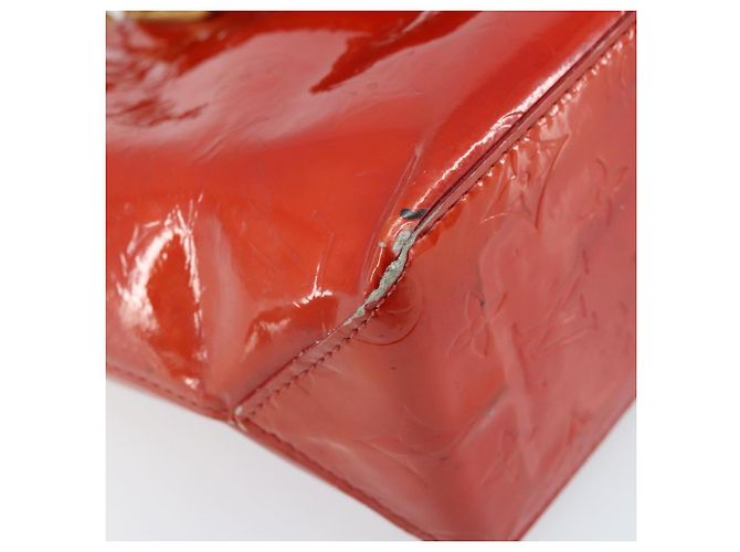 LOUIS VUITTON Monogram Vernis Reade PM Borsa a Mano Rossa M91088 LV Auth mr2154 Rosso - vista 9