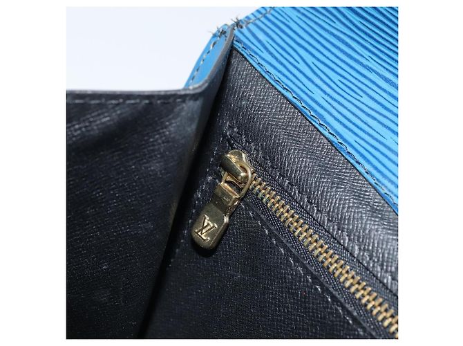 LOUIS VUITTON Clutch Montaigne 23 Epi Blu M52665 LV Auth ep13746 - vista 10