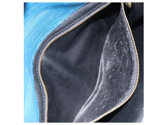 LOUIS VUITTON Clutch Montaigne 23 Epi Blu M52665 LV Auth ep13746 - vista 11