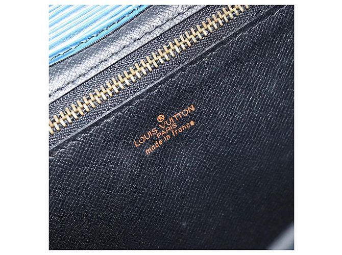 LOUIS VUITTON Clutch Montaigne 23 Epi Blu M52665 LV Auth ep13746 - vista 18