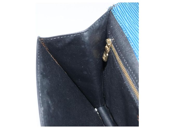 LOUIS VUITTON Clutch Montaigne 23 Epi Blu M52665 LV Auth ep13746 - vista 20