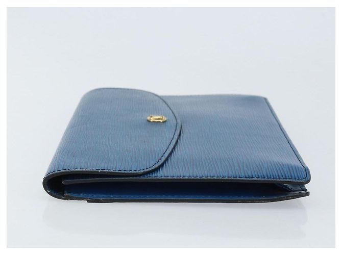 LOUIS VUITTON Clutch Montaigne 23 Epi Blu M52665 LV Auth ep13746 - vista 4