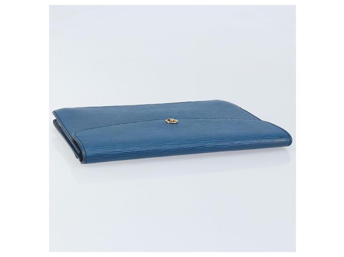 LOUIS VUITTON Clutch Montaigne 23 Epi Blu M52665 LV Auth ep13746 - vista 5