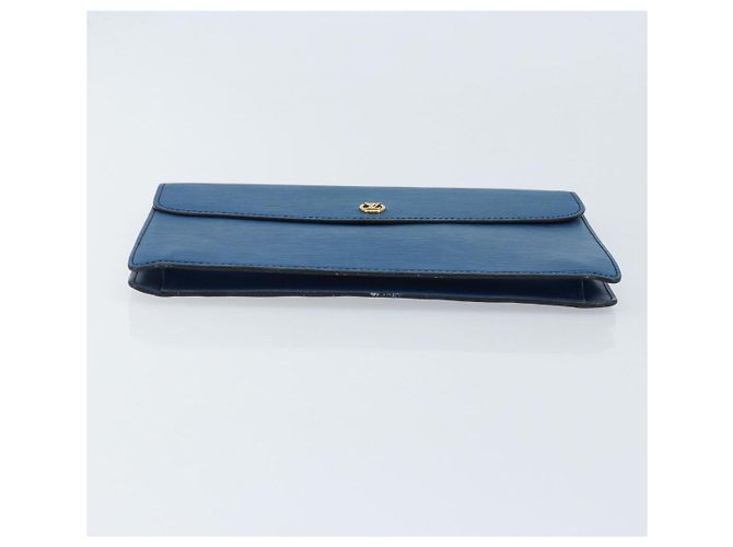 LOUIS VUITTON Clutch Montaigne 23 Epi Blu M52665 LV Auth ep13746 - vista 6