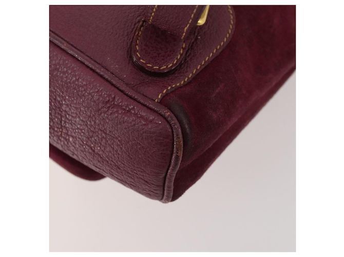 Bamboo Zaino in Bambù GUCCI Camoscio Viola Oro 003 1705 0030 Auth BA10642 D'oro Porpora - vista 14