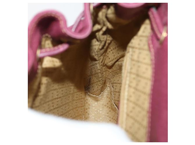 Bamboo Zaino in Bambù GUCCI Camoscio Viola Oro 003 1705 0030 Auth BA10642 D'oro Porpora - vista 21