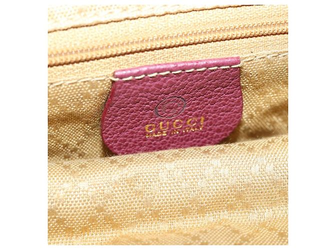 Bamboo Zaino in Bambù GUCCI Camoscio Viola Oro 003 1705 0030 Auth BA10642 D'oro Porpora - vista 22
