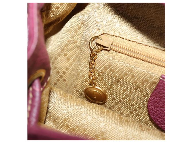 Bamboo Zaino in Bambù GUCCI Camoscio Viola Oro 003 1705 0030 Auth BA10642 D'oro Porpora - vista 23