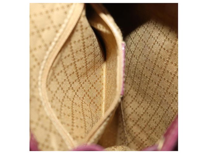 Bamboo Zaino in Bambù GUCCI Camoscio Viola Oro 003 1705 0030 Auth BA10642 D'oro Porpora - vista 24