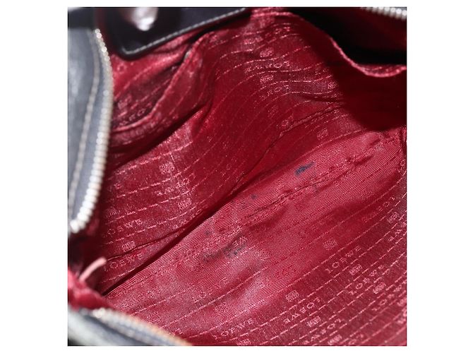 LOEWE Borsa a Spalla Anagram Pelle Nera Argento Auth BSZ239 Nero - vista 11