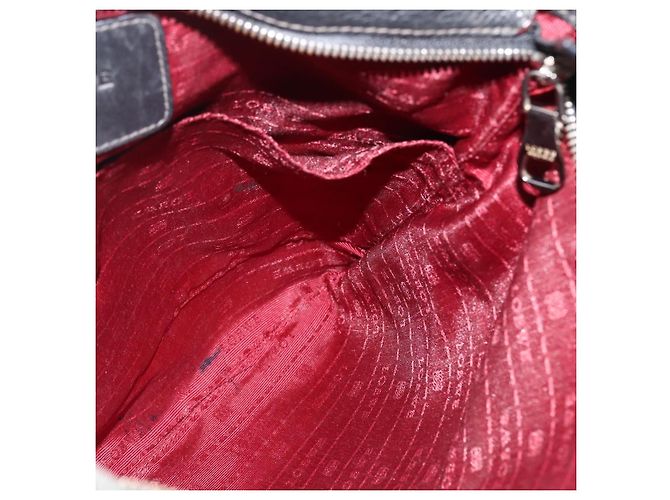 LOEWE Borsa a Spalla Anagram Pelle Nera Argento Auth BSZ239 Nero - vista 18