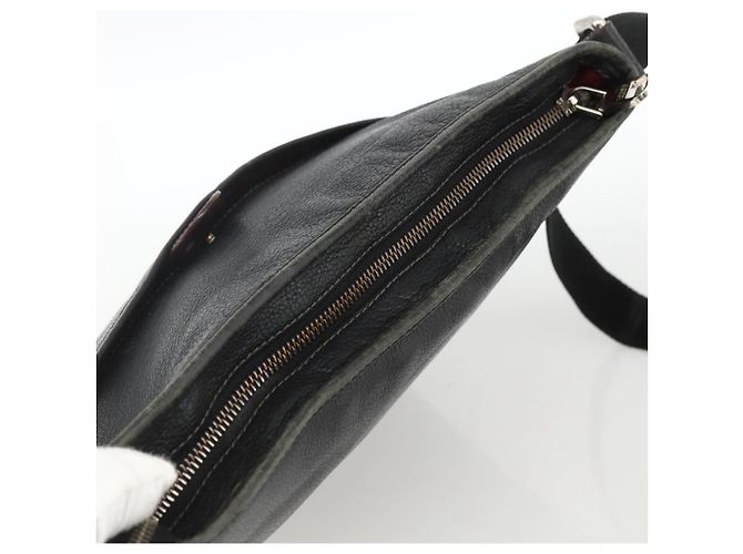 LOEWE Borsa a Spalla Anagram Pelle Nera Argento Auth BSZ239 Nero - vista 6