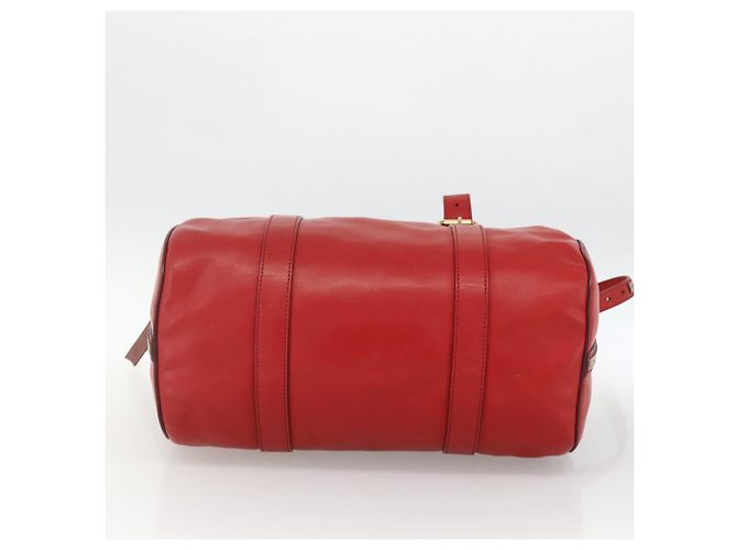 Chloé Chloe Tote Bag Leder 2in1 Rot Gold Auth BA10946A Golden - Ansicht 11