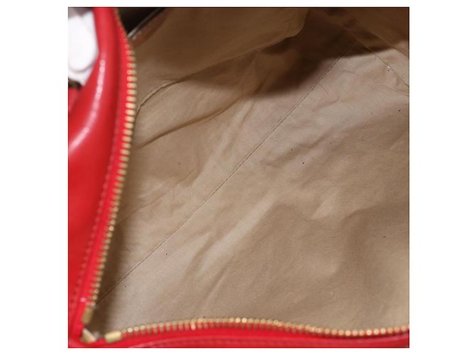 Chloé Chloe Tote Bag Leder 2in1 Rot Gold Auth BA10946A Golden - Ansicht 18