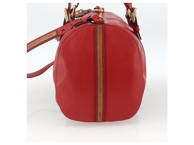 Chloé Chloe Tote Bag Leder 2in1 Rot Gold Auth BA10946A Golden - Ansicht 5