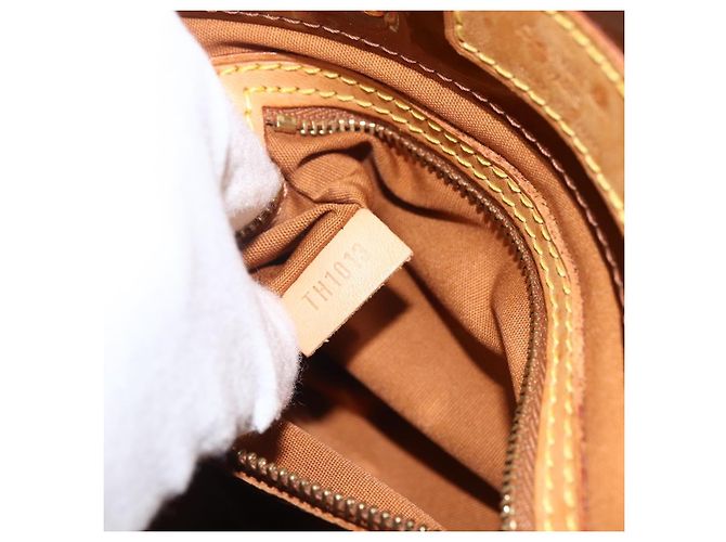 LOUIS VUITTON Monogram Vernis Reade PM Borsa a Mano Bronzo M91146 LV Auth ARZ321 - vista 12