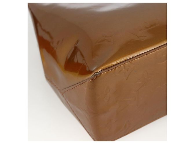 LOUIS VUITTON Monogram Vernis Reade PM Borsa a Mano Bronzo M91146 LV Auth ARZ321 - vista 14