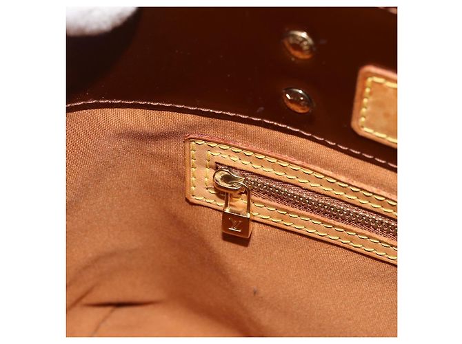 LOUIS VUITTON Monogram Vernis Reade PM Borsa a Mano Bronzo M91146 LV Auth ARZ321 - vista 19