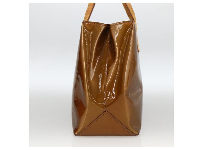 LOUIS VUITTON Monogram Vernis Reade PM Borsa a Mano Bronzo M91146 LV Auth ARZ321 - vista 4