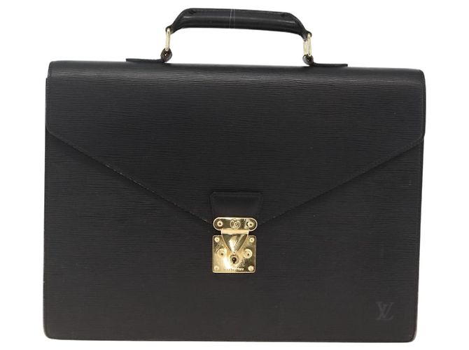 LOUIS VUITTON Epi ServietteConsigliere Borsa Business Nera M54422 LV Auth BA11466 Nero - vista 13
