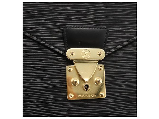 LOUIS VUITTON Epi ServietteConsigliere Borsa Business Nera M54422 LV Auth BA11466 Nero - vista 17