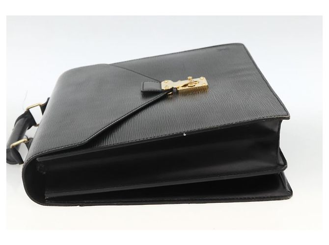 LOUIS VUITTON Epi ServietteConsigliere Borsa Business Nera M54422 LV Auth BA11466 Nero - vista 3