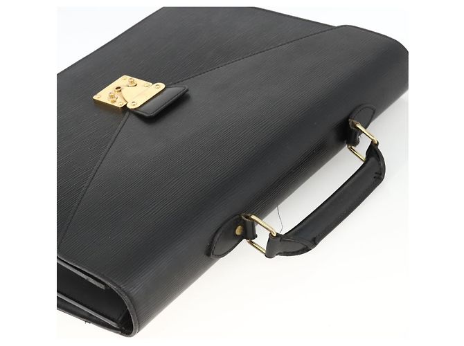 LOUIS VUITTON Epi ServietteConsigliere Borsa Business Nera M54422 LV Auth BA11466 Nero - vista 6