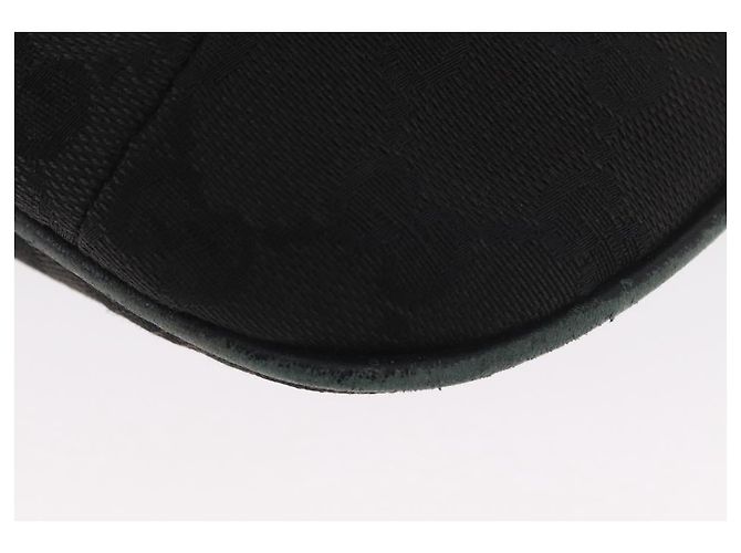 Borsa a spalla in tela GG Gucci con catena in plastica nera e oro 001 4168 Auth BSZ262 Nero D'oro - vista 14