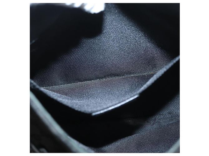 Borsa a spalla in tela GG Gucci con catena in plastica nera e oro 001 4168 Auth BSZ262 Nero D'oro - vista 19