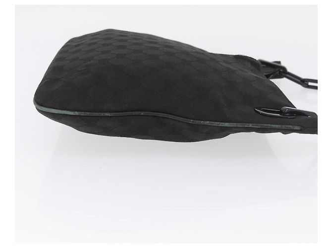 Borsa a spalla in tela GG Gucci con catena in plastica nera e oro 001 4168 Auth BSZ262 Nero D'oro - vista 4
