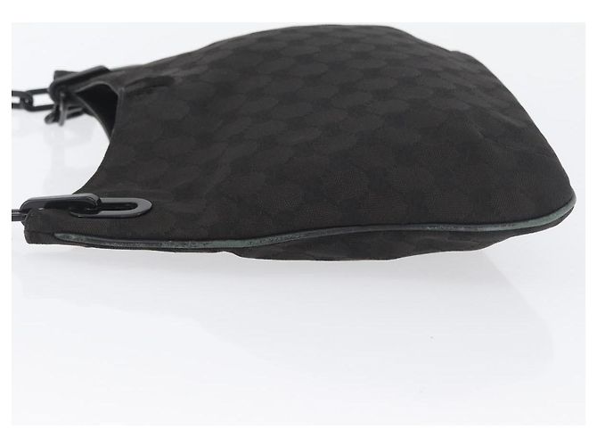 Borsa a spalla in tela GG Gucci con catena in plastica nera e oro 001 4168 Auth BSZ262 Nero D'oro - vista 5