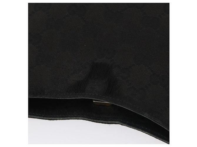 Borsa a spalla in tela GG Gucci con catena in plastica nera e oro 001 4168 Auth BSZ262 Nero D'oro - vista 7
