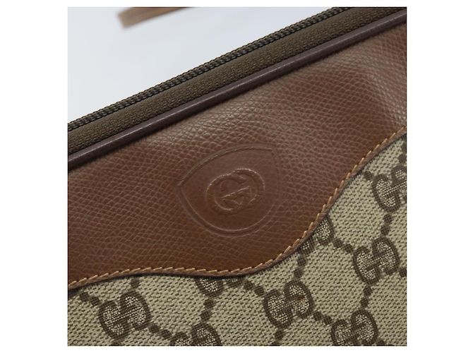 Gucci Borsa a Spalla GG Supreme PVC Beige Oro 007 14 6428 Auth ep13817 D'oro - vista 15