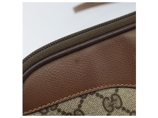 Gucci Borsa a Spalla GG Supreme PVC Beige Oro 007 14 6428 Auth ep13817 D'oro - vista 16