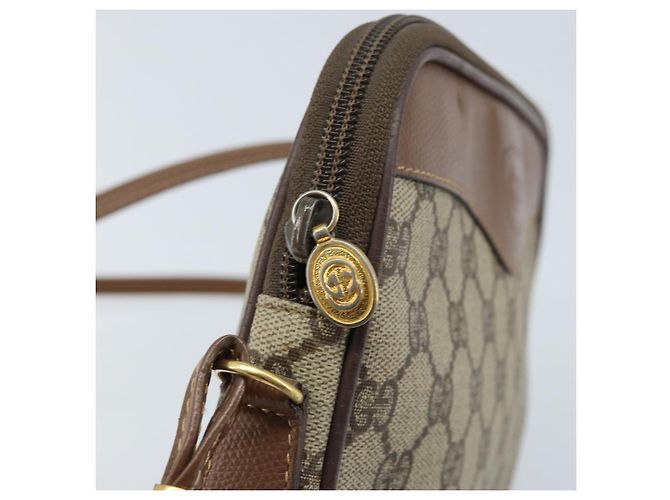 Gucci Borsa a Spalla GG Supreme PVC Beige Oro 007 14 6428 Auth ep13817 D'oro - vista 17