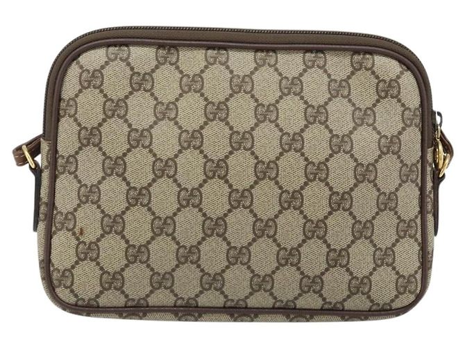 Gucci Borsa a Spalla GG Supreme PVC Beige Oro 007 14 6428 Auth ep13817 D'oro - vista 3