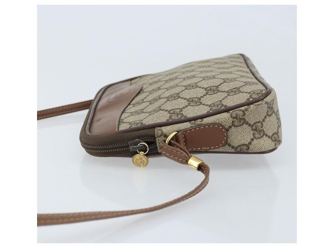 Gucci Borsa a Spalla GG Supreme PVC Beige Oro 007 14 6428 Auth ep13817 D'oro - vista 5