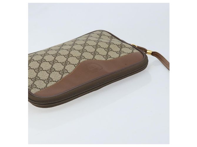 Gucci Borsa a Spalla GG Supreme PVC Beige Oro 007 14 6428 Auth ep13817 D'oro - vista 6