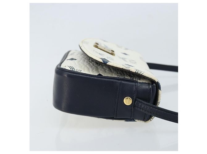Borsa a spalla MCM Vicetos Logogram in pelle PVC bianca e oro Auth mr2164 Bianco D'oro - vista 4